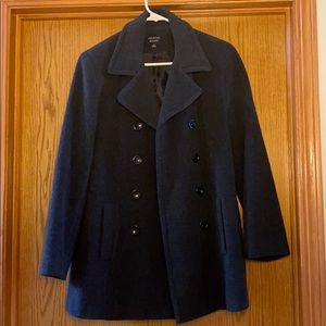 Halston Studio Pea Coat, Gray Size 10